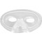 DIY Plastic White Half Masks with Elastic, Paint & Decorate, 6" x 3.5", 24 Pack
